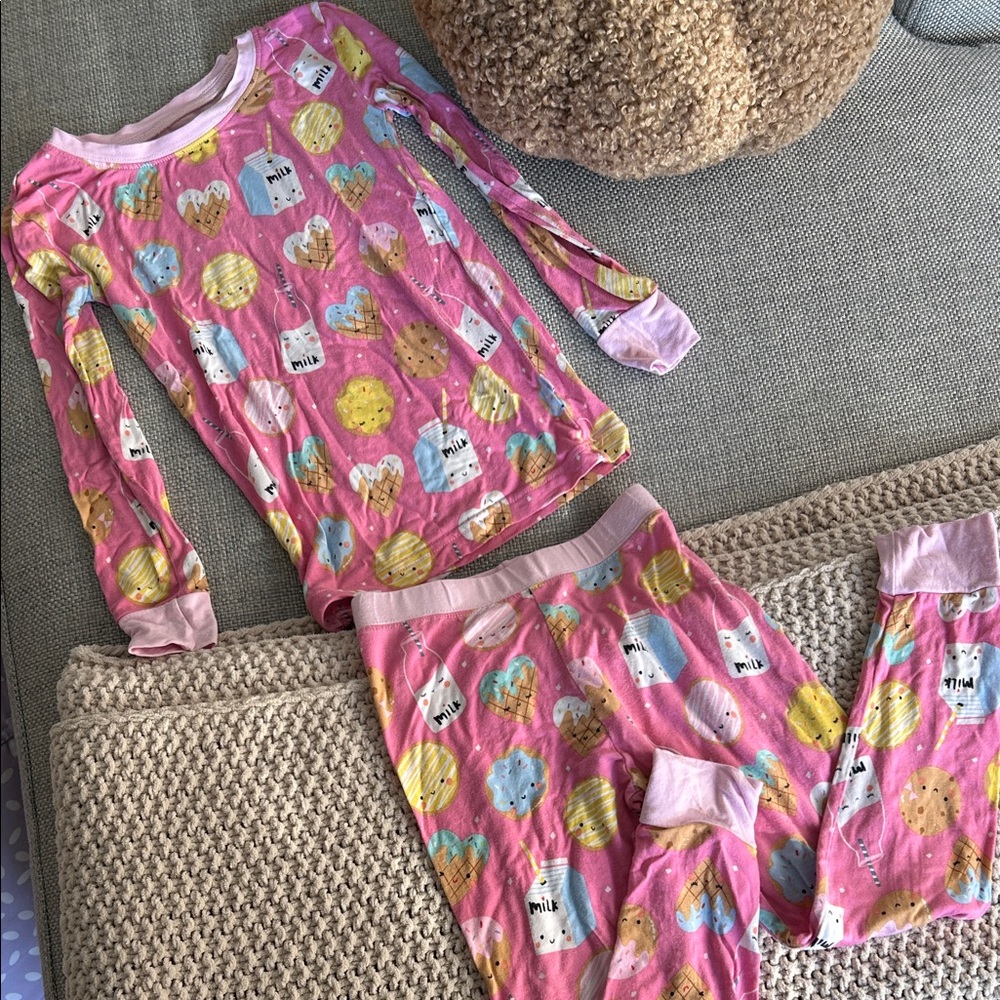 Little Sleepies Pink Pajama Set with Fun Prints